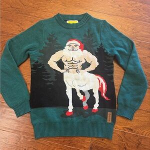 Tipsy Elves Festive Green Centaur Sweater